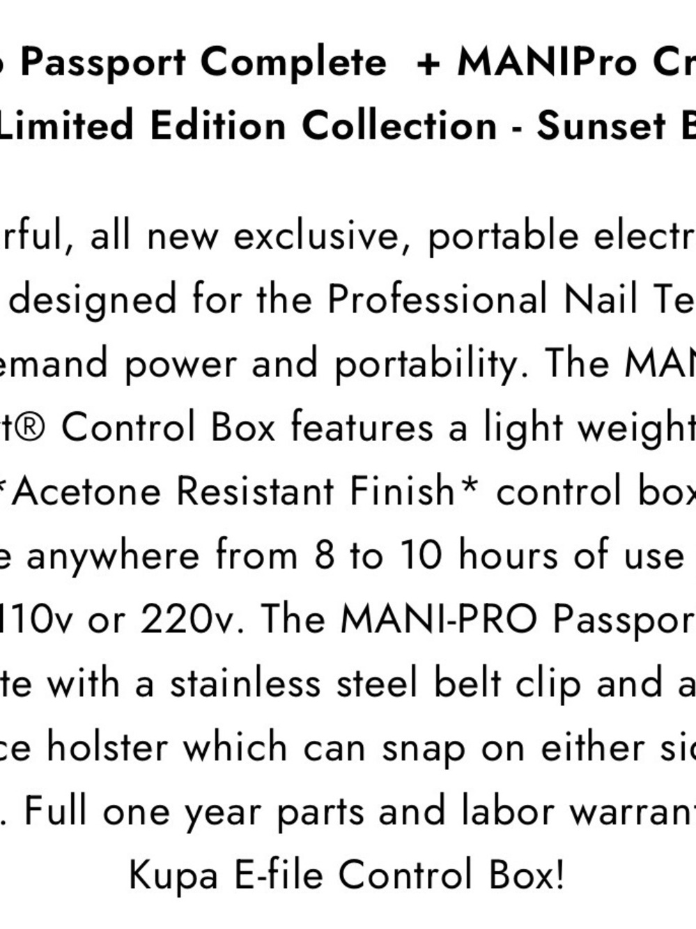 MANIPRO Portable MANIProPassport - Sunset BLVD Orange - Picture 5 of 5